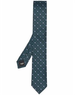 Шелковый галстук с монограммой Fendi