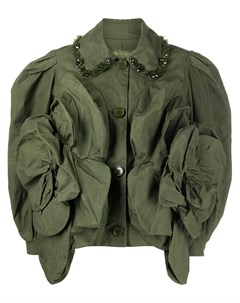 Куртка с объемными рукавами и цветочной аппликацией Simone rocha