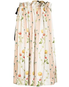 Плиссированная юбка миди с цветочным принтом Simone rocha