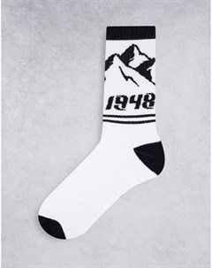 Черно белые спортивные носки с горами Asos design