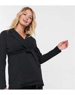 Черный трикотажный пиджак с запахом ASOS DESIGN Maternity Asos maternity