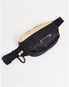 Черно коричневая сумка через плечо с логотипом Ellesse