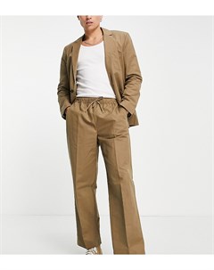 Светло коричневые брюки с добавлением льна Inspired Reclaimed vintage
