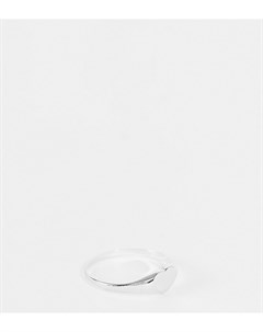 Кольцо печатка из стерлингового серебра с небольшим сердечком Kingsley ryan curve