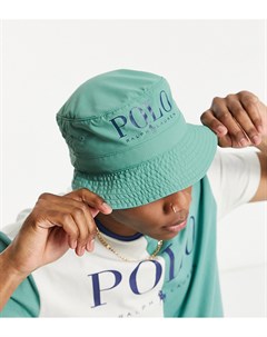 Эксклюзивная зеленая панама с логотипом в виде надписи x ASOS Polo ralph lauren