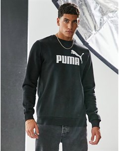 Черный свитшот с большим логотипом Essentials Puma