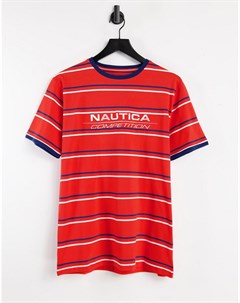 Красная футболка в полоску Columbus engineered Nautica competition