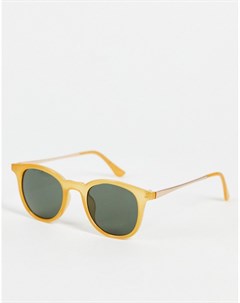 Круглые солнцезащитные очки в стиле унисекс в желтой оправе Aj morgan