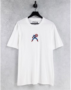 Oversized футболка с вышивкой Капитана Америки Poetic brands