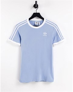 Синяя футболка с полосками Adidas originals