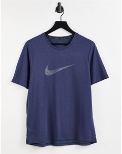 Синяя футболка с логотипом галочкой Run Division Miler Nike running