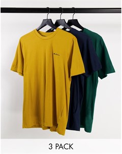 Набор из 3 футболок с вышивкой в рукописном стиле Ben sherman