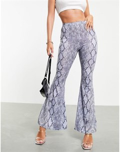 Расклешенные брюки со змеиным принтом Fashionkilla