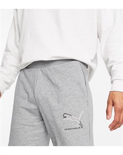 Серые шорты с логотипом Grey Puma