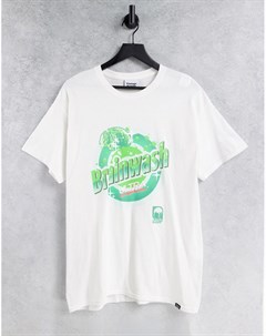 Белая футболка с принтом Brainwash Ultra Vintage supply