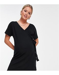 Черное платье с запахом ASOS DESIGN Maternity Asos maternity