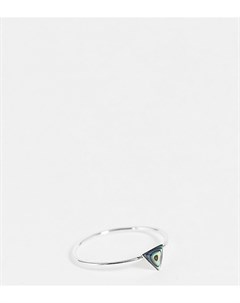 Кольцо из стерлингового серебра с треугольником с эффектом жемчуга Абалон Kingsley ryan curve
