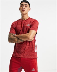 Красная футболка с 3 полосками и градиентным принтом adidas Training Adidas performance
