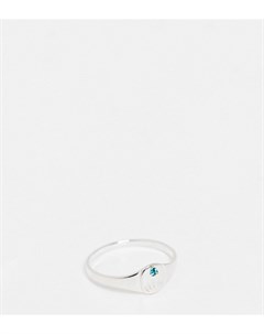 Кольцо из стерлингового серебра с искусственным голубым цирконием для рожденных в декабре Kingsley ryan