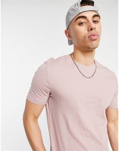 Розовая облегающая футболка из органического хлопка New look