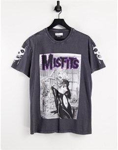 Черная футболка Misfits Bershka
