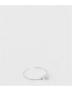 Серебряное кольцо с тремя лепестками стразами Kingsley ryan curve