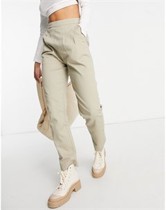 Светло бежевые брюки галифе со вставками по бокам Asos design