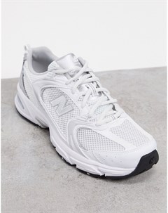 Белые кроссовки с эффектом металлик 530 New balance