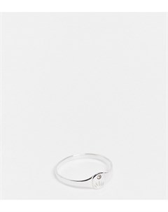 Кольцо из стерлингового серебра с искусственным бриллиантом для родившихся в апреле Kingsley ryan curve
