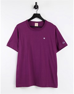 Oversized футболка насыщенного фиолетового оттенка с логотипом Reverse Weave Champion