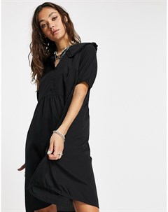Черное платье с воротником Vero moda