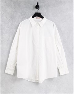 Белая oversized рубашка с объемными рукавами Skylar rose