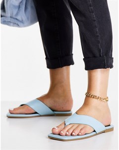 Голубые сандалии с широким ремешком между пальцами Truffle collection