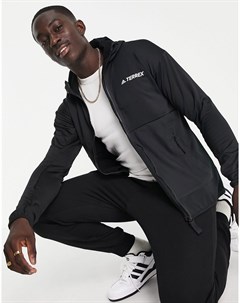 Черная флисовая куртка на подкладке с капюшоном adidas Terrex Adidas performance