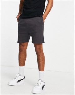 Темно серые шорты в рубчик с логотипом от комплекта The couture club