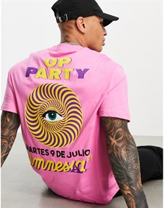 Розовая футболка с принтом Amnesia Ibiza Asos design