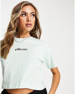 Мятная укороченная футболка Ellesse