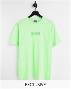 Зеленая футболка в стиле унисекс с логотипом Inspired Reclaimed vintage