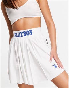Белая теннисная юбка от комплекта Playboy Sports Missguided