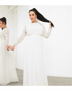 Свадебное платье с укороченным топом Curve Fleur Asos edition