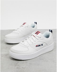 Белые кроссовки Sport Court Skechers