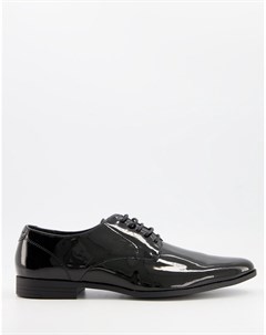 Черные туфли дерби из лакированной кожи Burton menswear