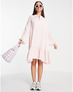Свободное платье мини розового цвета Vero Moda Gestuz