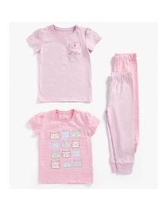 Пижамы Котята 2 шт розовый белый Mothercare