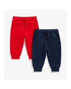 Спортивные брюки с начесом темно синий красный Mothercare