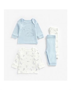 Пижамы Маленький медвежонок 2 шт голубой белый Mothercare