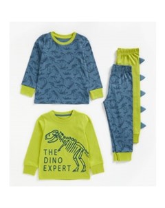 Пижамы Эксперт по динозаврам 2 шт зеленый синий Mothercare