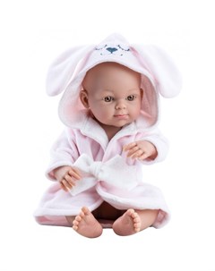 Кукла Бэби девочка в розовом банном халате 32 см Paola reina