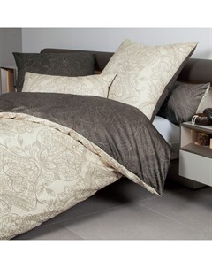 Комплект постельного белья 1 5 спальный Messina коричневый с золотым Janine