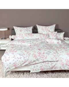 Комплект постельного белья 1 5 спальный Messina белый с розовым Janine